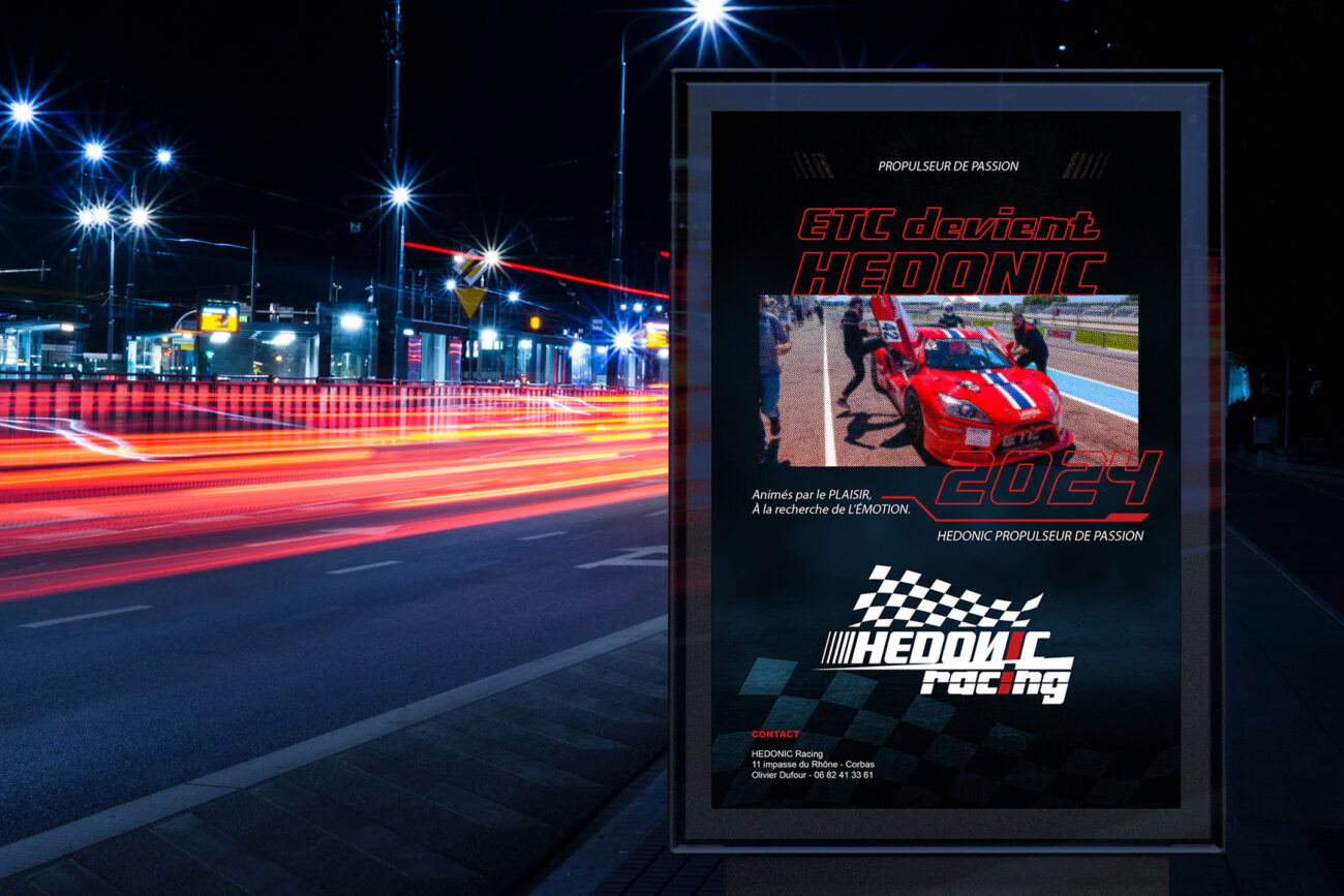 creation affiche print hedonic racing