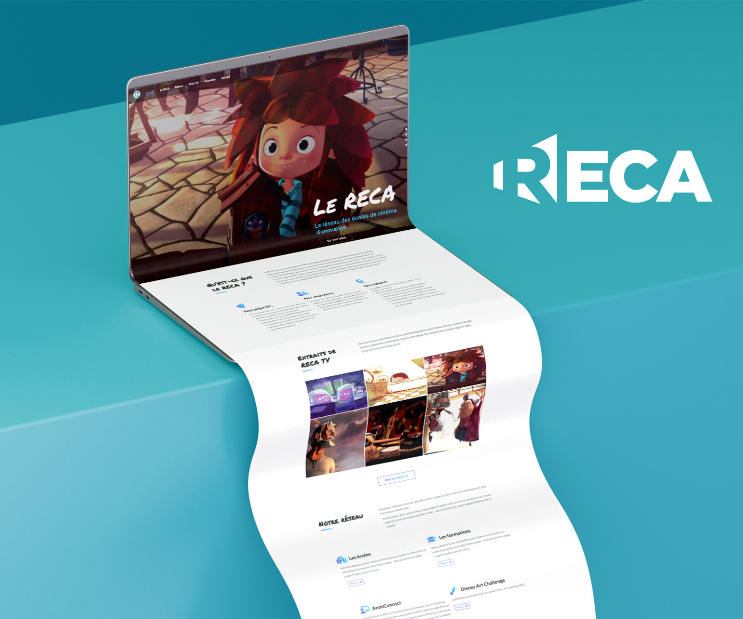 Interface web RECA Animation