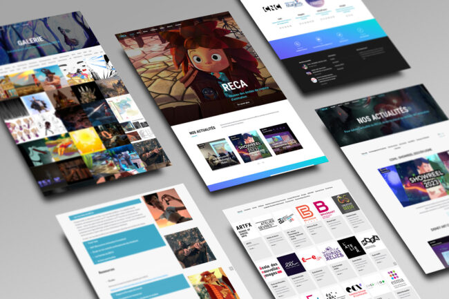 Maquette web pour site internet RECA