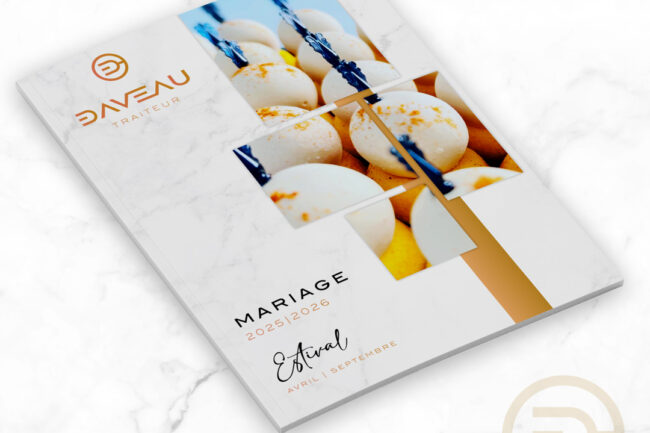 Plaquette de communication traiteur