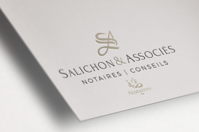 Création de papier entête office notariale Salichon et Associés