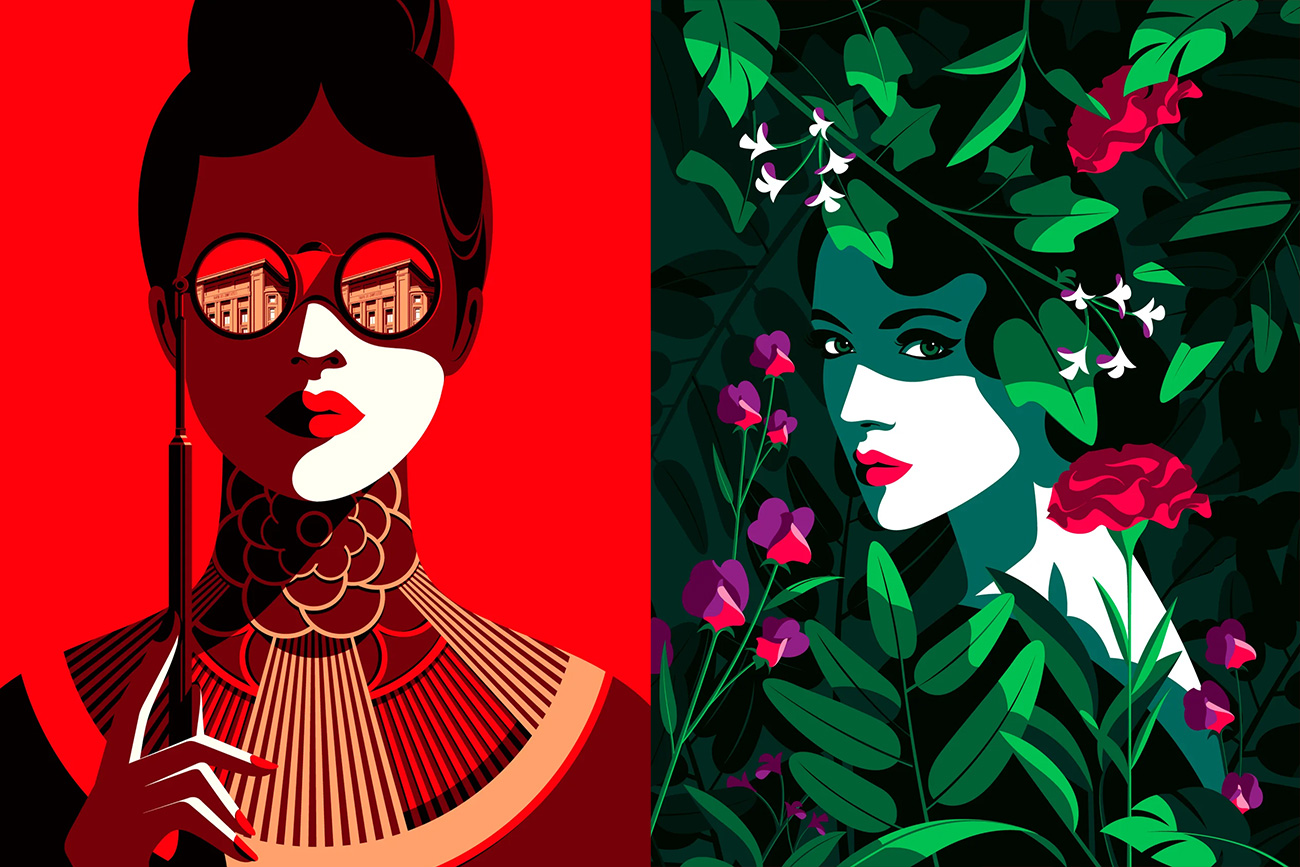 malika favre women illustration